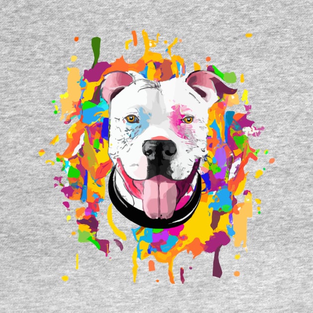 Dogo Argentino Happy Dog Watercolor by Furrban